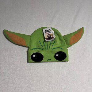Star Wars The Child 'Baby Yoda' Grogu Flip-Down Beanie Hat Kids OSFM Winter Mask